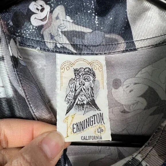 Vintage 70's Kennington Poly Mickey‎ Mouse Fantasia Disney Shirt Disco men M